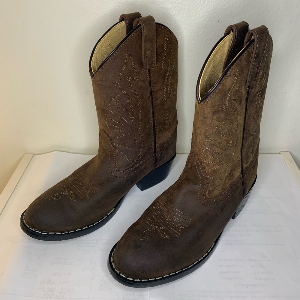 Kids Brown Western Boots - unisex size 3M (from Masterson Boot Co.)